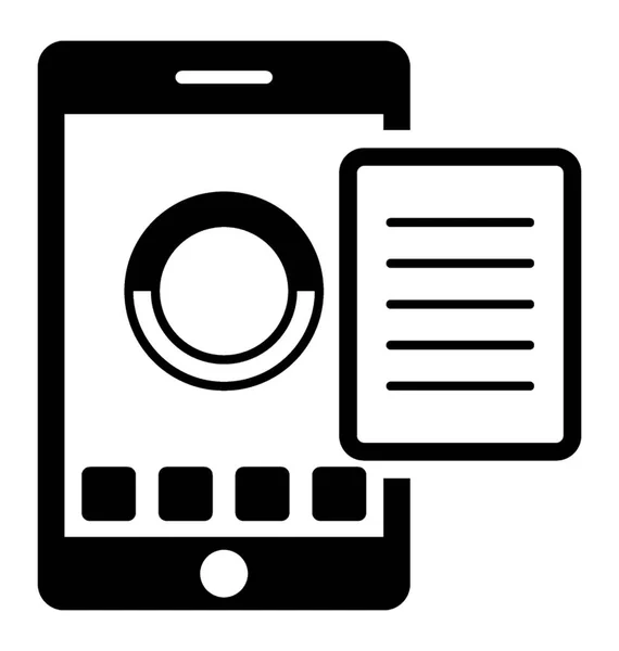 Applications Mobiles Glyph Icône — Image vectorielle