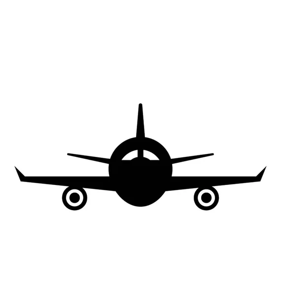 Airplane Glyph Vector Icon — Stock Vector
