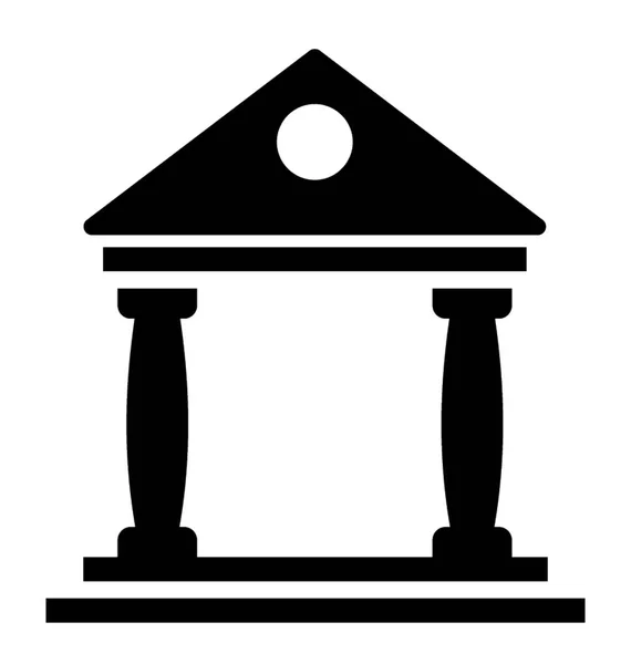 Museum Glyph Vector Icon — Stock Vector