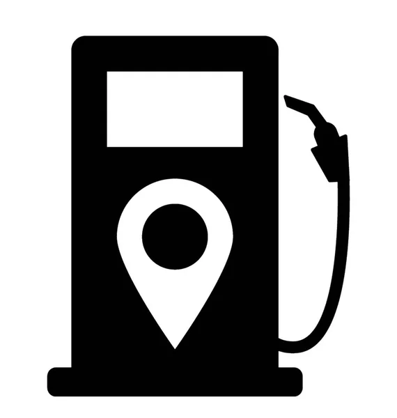 Tankstation Glyph Pictogram — Stockvector