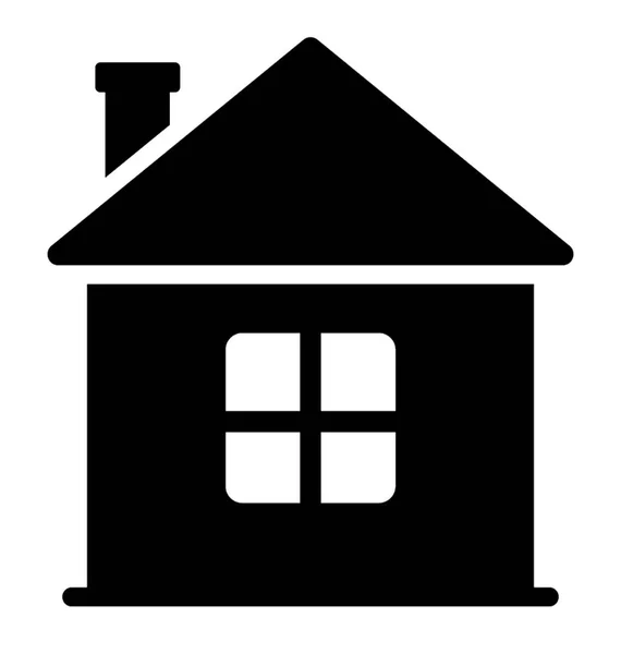 Home Glyph Vector Icon — Stock Vector