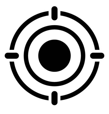 Glif vektör simge konumlandırma