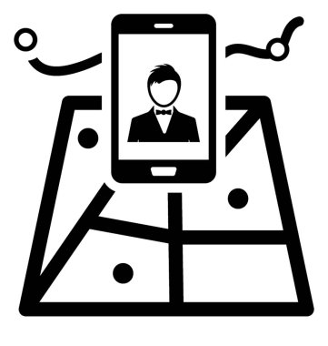 Turizm Jps glif simgesi