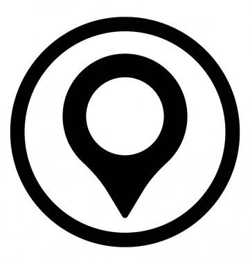 PIN glif vektör simgesi