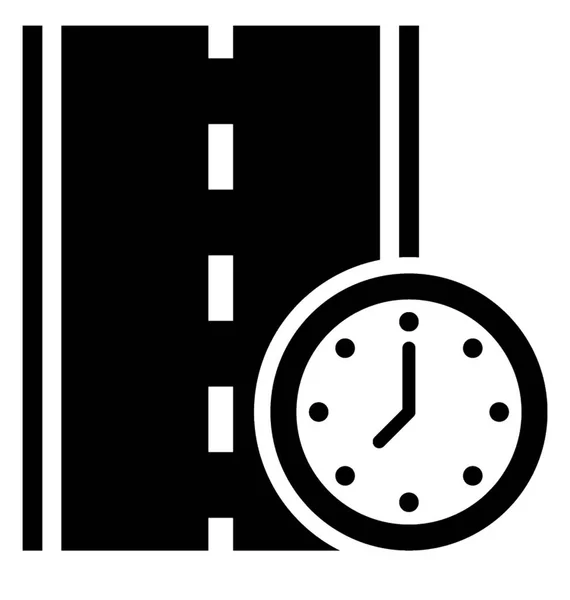 旅行时间字形图标 — 图库矢量图片
