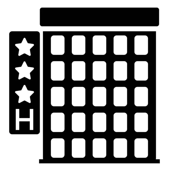 Karakterjel Hotel Vector Icon — Stock Vector