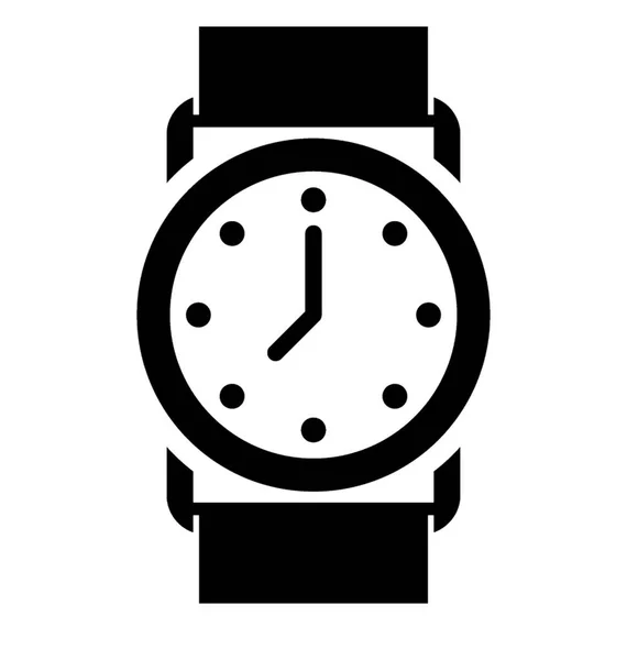 Montre Bracelet Glyphe Icônes — Image vectorielle