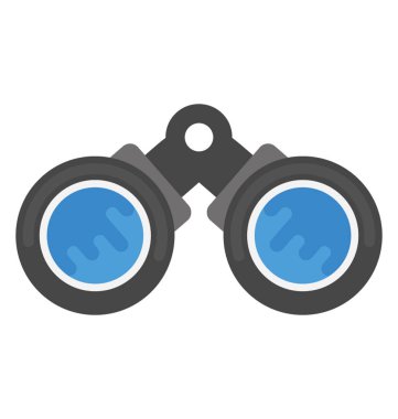 Dürbün düz vektör simgesi