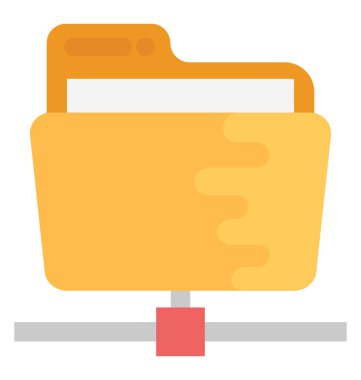 Paylaşılan klasör düz vektör simgesi