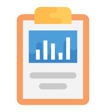 Denetim sayfası düz simgesi