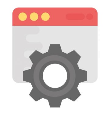 Takvim ayarları düz simgesi