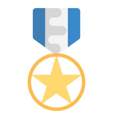 Madalya düz vektör simgesi