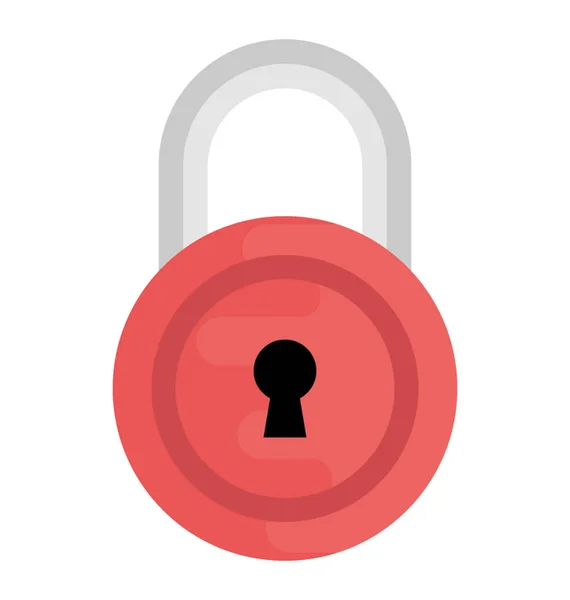 Padlock Flat Vector Icon — Stock Vector