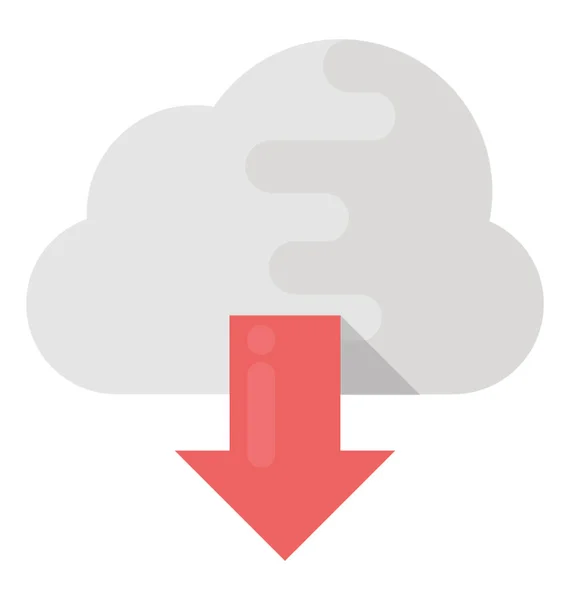 Cloud Download Flat Icon — Stock Vector