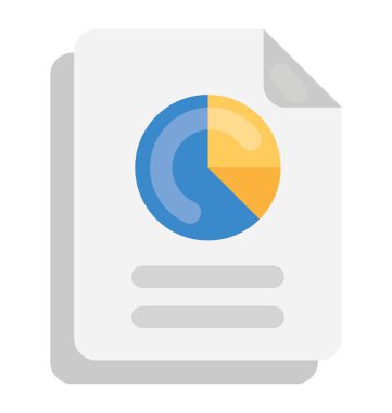 iş rapor düz simgesi