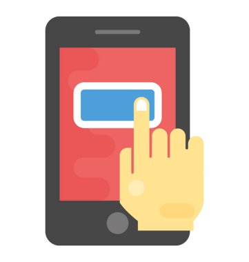 Mobil giriş düz simgesi