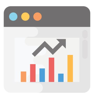 Web Analytics düz simgesi