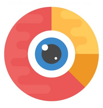 İstatistiksel vizyon düz simgesi