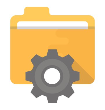 Veri yönetimi düz simgesi