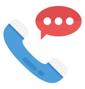 Telekomünikasyon düz vektör simgesi