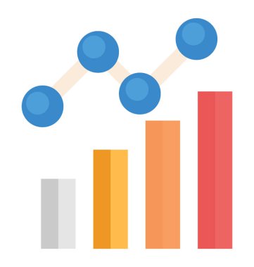 Çubuk grafik düz simgesi