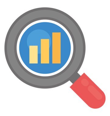 Veri analizi düz simgesi