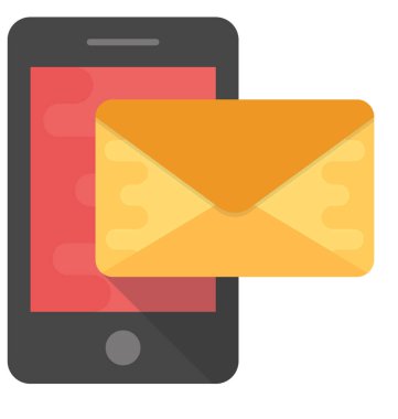 SMS düz vektör simgesi