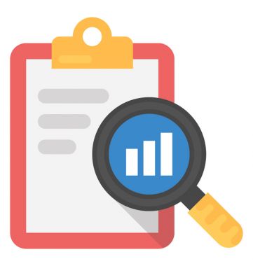 Anket rapor düz simgesi