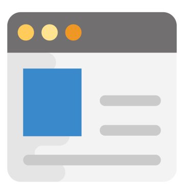 Web sitesi düz vektör simge