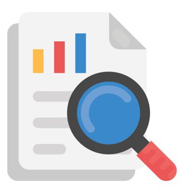 Anket rapor düz simgesi