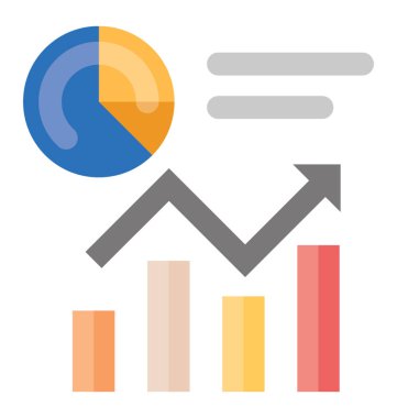 iş rapor düz simgesi