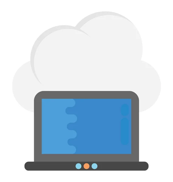 Cloud Computing Icono Plano — Vector de stock