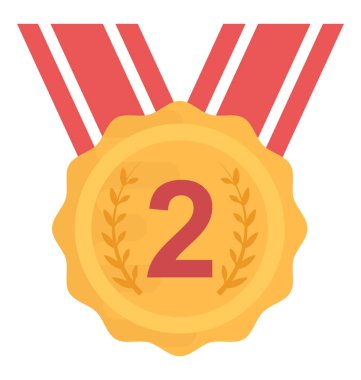 Madalya düz vektör simgesi