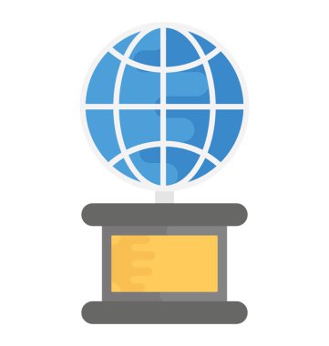 Dünya Ödülü düz vektör simgesi