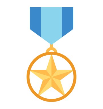 Askeri madalya düz vektör simgesi