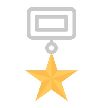 Cesaret Ödülü düz vektör simgesi