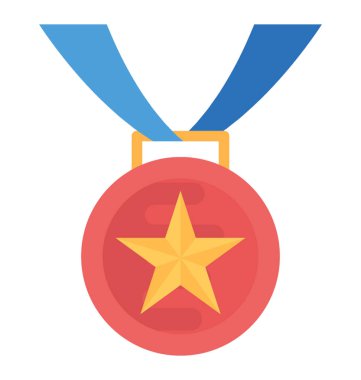 En iyi performans Ödülü düz vektör simgesi
