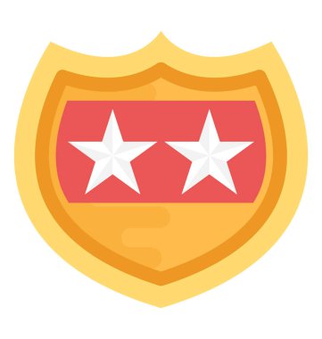 Güvenlik arma düz vektör simgesi 