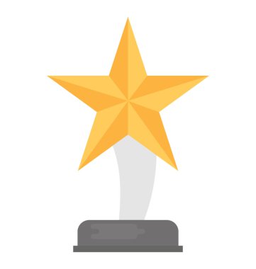 Yıldız Ödülü düz vektör simgesi 
