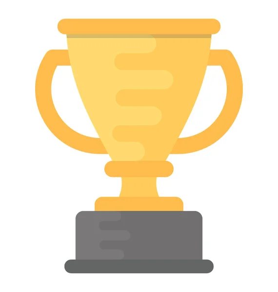 Champion Trophy Flat Vector Icon — Stock Vector