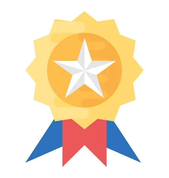 Star Badge Flat Vector Icon — Stock Vector