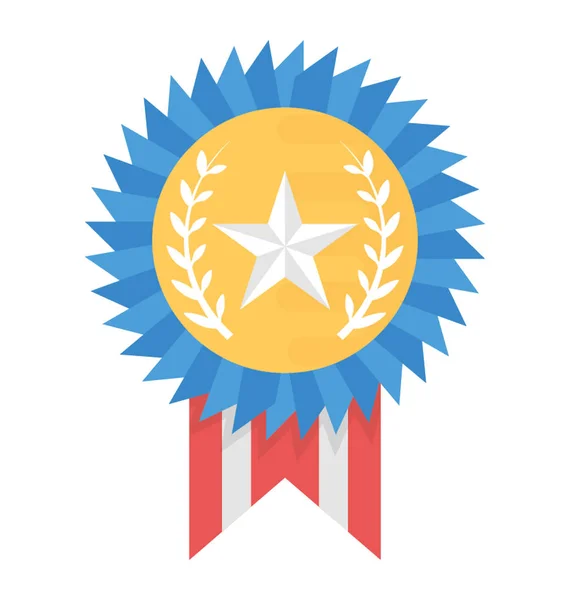 Star Badge Flat Vector Icon — Stock Vector