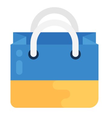 alışveriş poşeti düz vektör simgesi