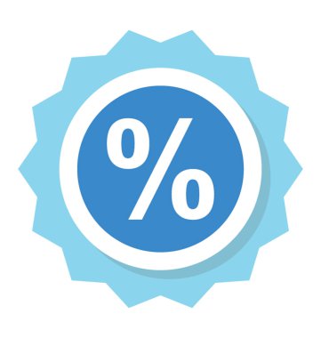 indirimli düz vektör simgesi