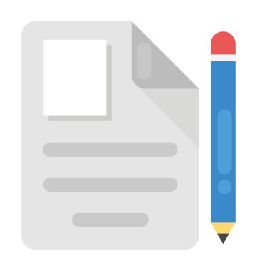 Belgeleri düz vektör simgesi