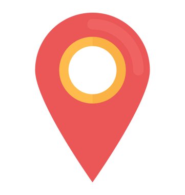 Konum işaretçisi düz vektör simgesine