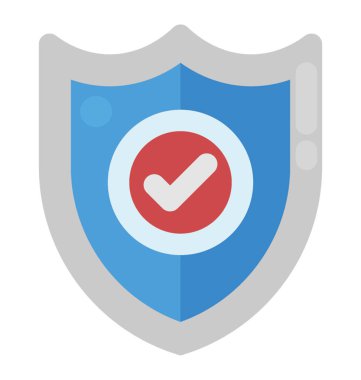 Düz vektör simge güvenlik onaylı