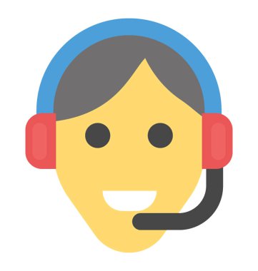 Müşteri bakımı düz vektör simgesi