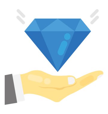 Elmas Düz Vektör Simgesi