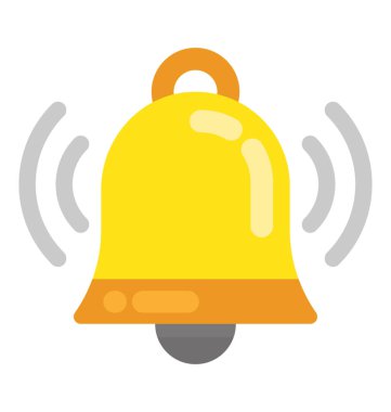 Zil çan düz vektör simgesi